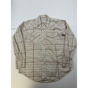 Vintage 70s Kmart Pearl Snap Shirt Men's Medium Western Plaid